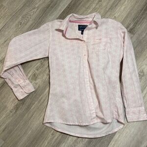 Wrangler Western Shirt Womens Medium Pink Floral Long‎ Sleeve Button Up Top
